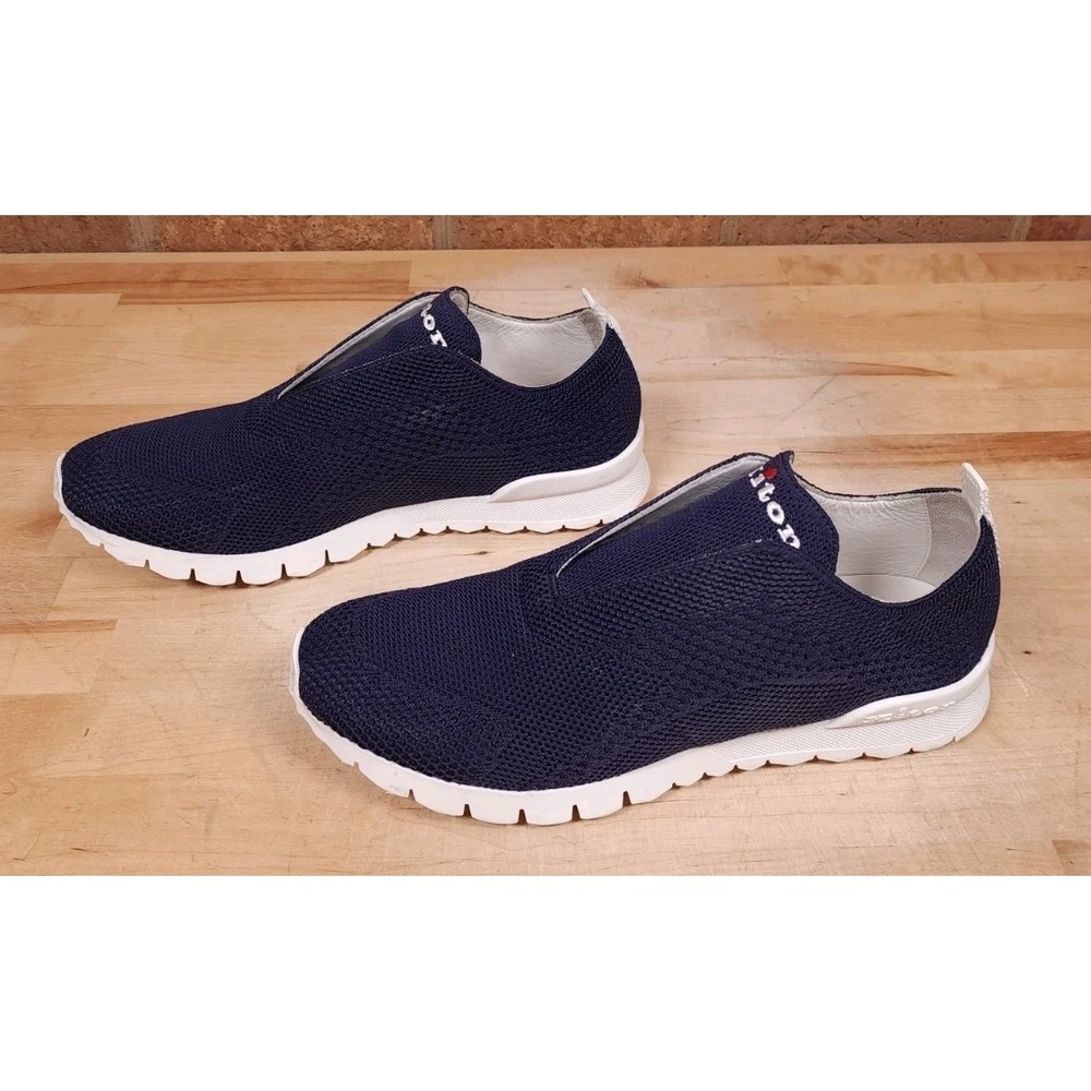 Kiton Blue Knit Sneaker Shoes Slip On US Size 7.5 EU 41.5 Made In Italy - Picture 3 of 8